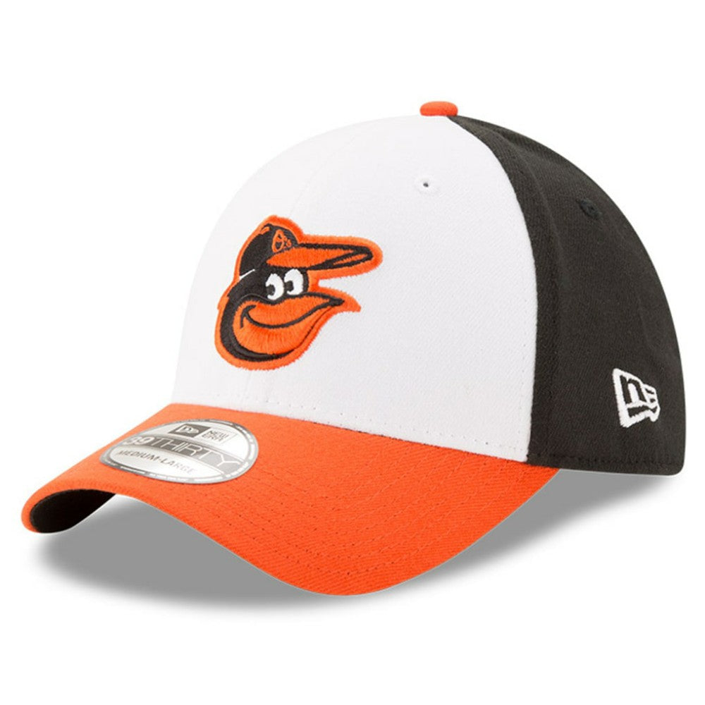 New Era Baltimore Orioles MLB Team Classic Logo 39THIRTY Flex Hat - White/Orange - New Era Sale