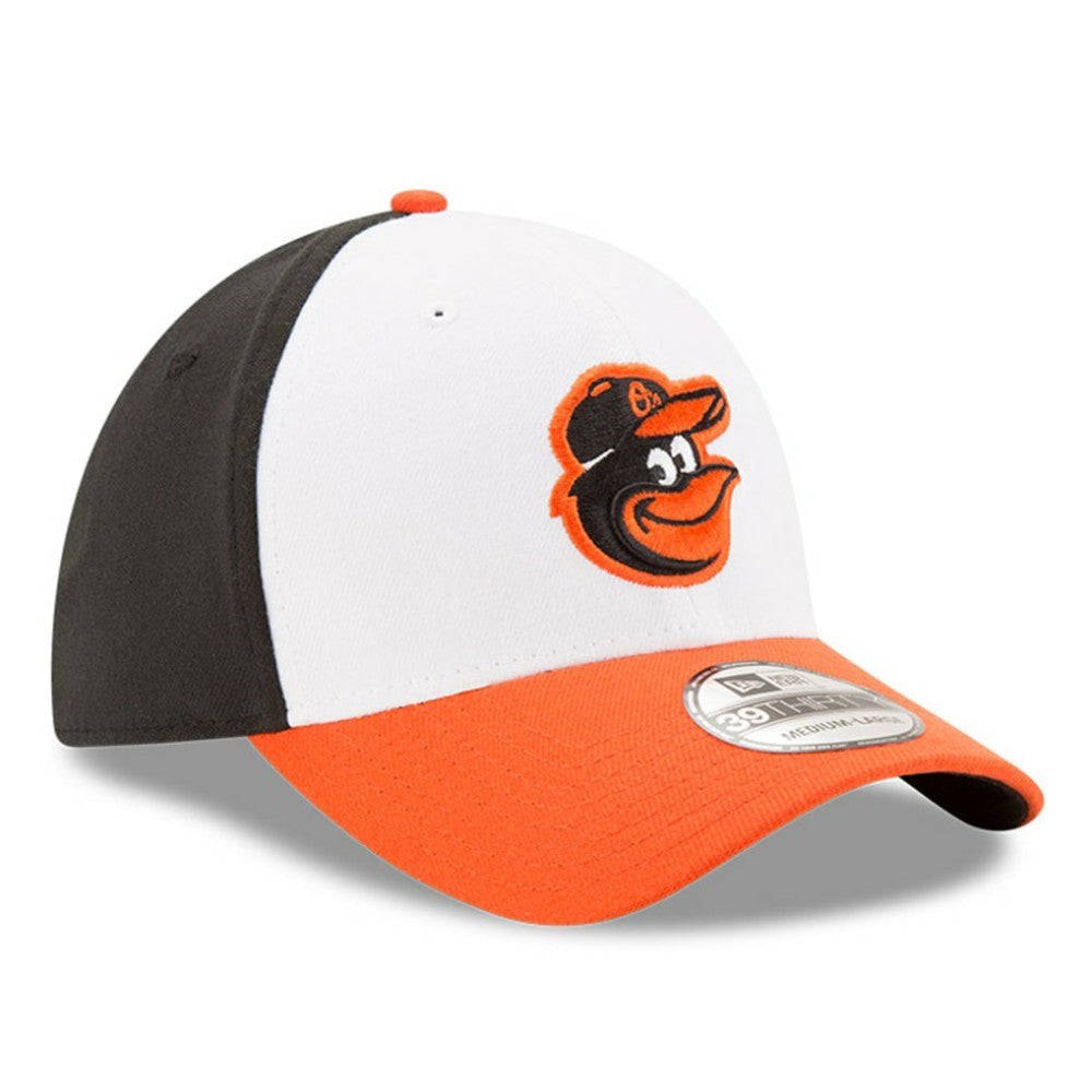 New Era Baltimore Orioles MLB Team Classic Logo 39THIRTY Flex Hat - White/Orange - New Era Sale