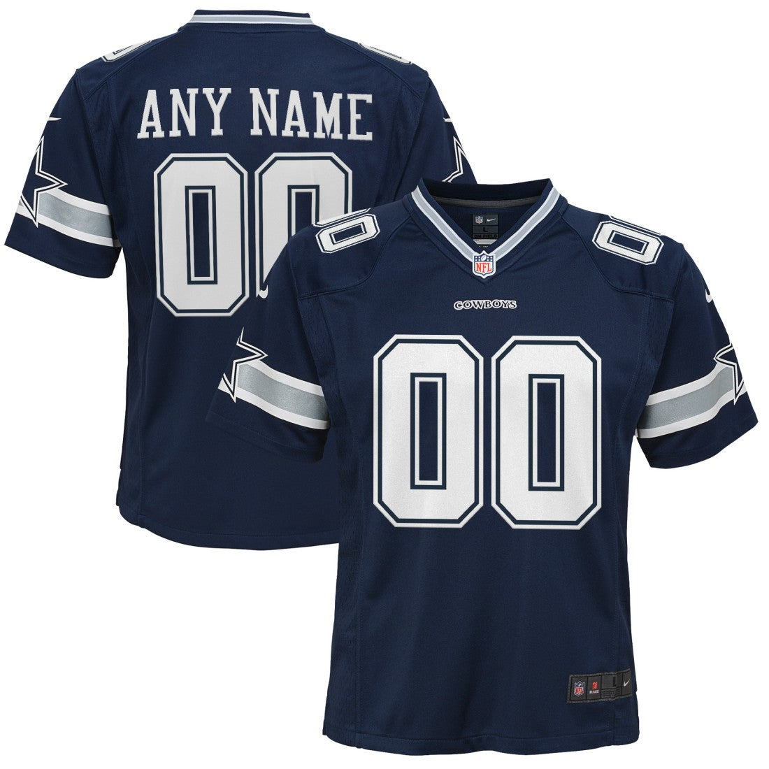 Nike Dallas Cowboys Youth Custom Game Jersey Navy