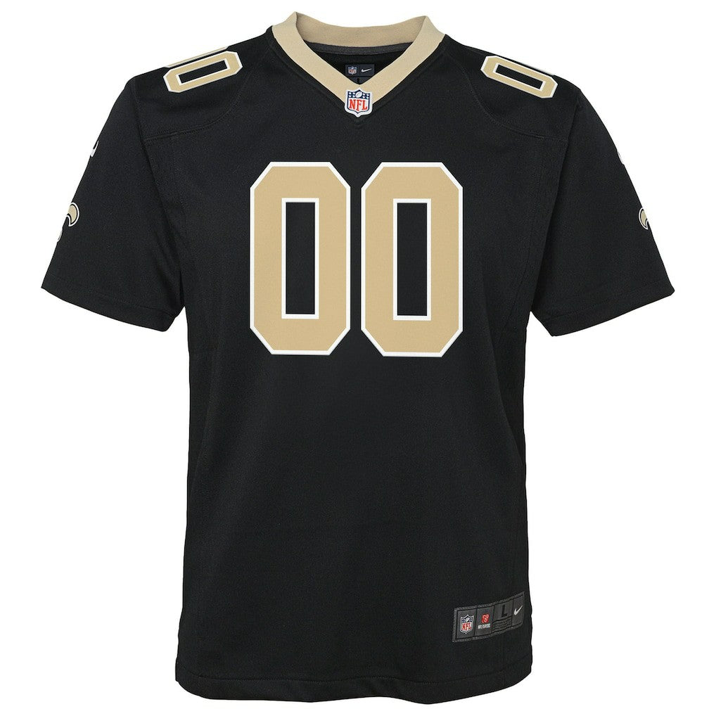 Nike New Orleans Saints Youth Custom Game Jersey Black