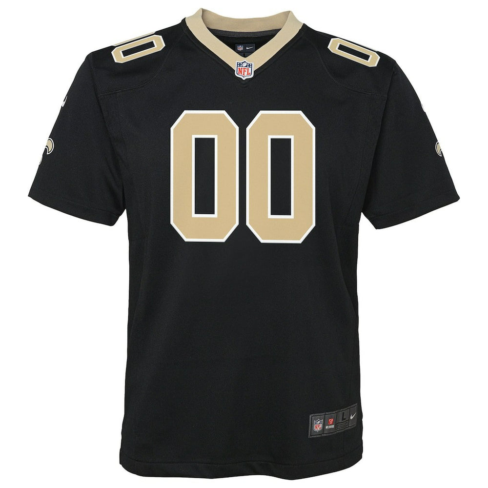 Nike New Orleans Saints Youth Custom Game Jersey Black