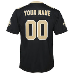 Nike New Orleans Saints Youth Custom Game Jersey Black