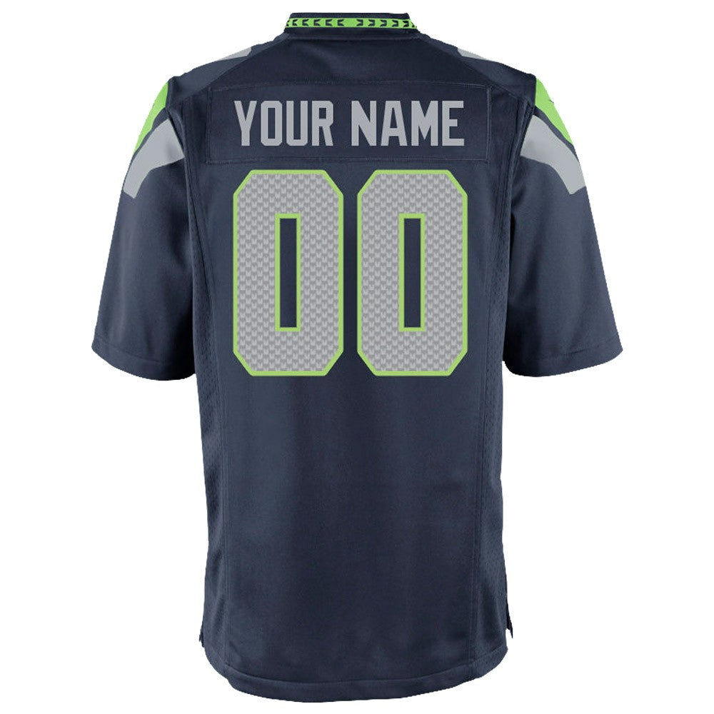 Nike Seattle Seahawks Youth Custom Game Jersey College Navy