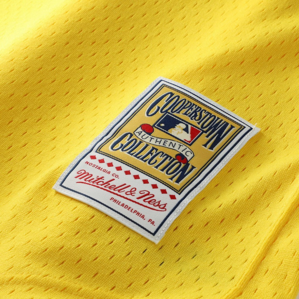 Rickey Henderson Athletics Mitchell & Ness Authentic Batting Practice Jersey - Yellow - Mitchell & Ness Lifestyle
