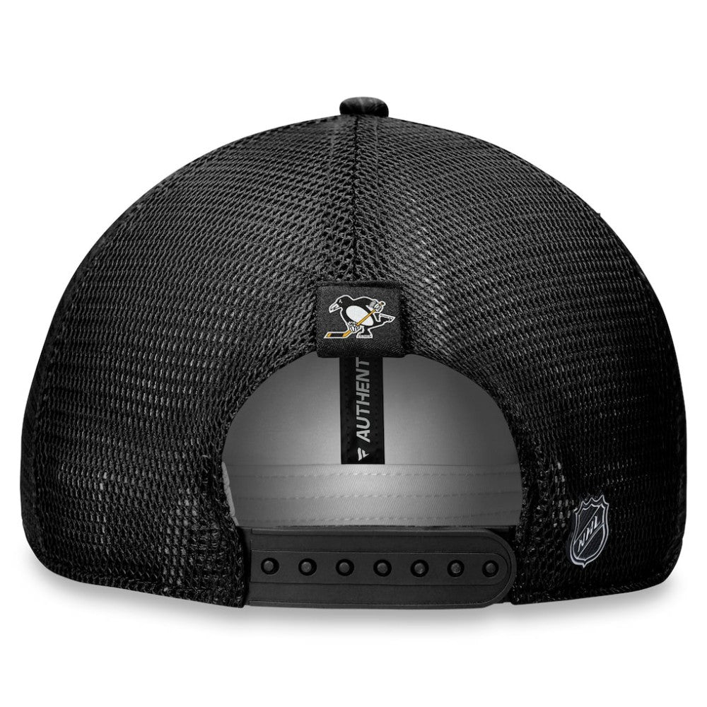 Pittsburgh Penguins Fanatics Women's Authentic Pro Road Trucker Adjustable Hat – Black - NHL 200000402