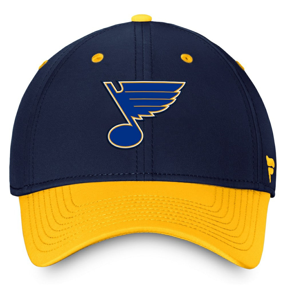 St. Louis Blues Fanatics Authentic Pro Rink Two-Tone Flex Hat – Navy/Gold - NHL 200000487