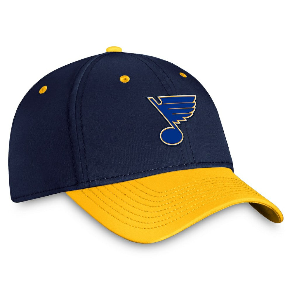 St. Louis Blues Fanatics Authentic Pro Rink Two-Tone Flex Hat – Navy/Gold - NHL 200000487