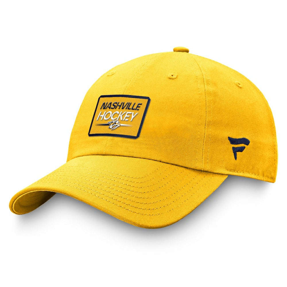 Nashville Predators Fanatics Authentic Pro Prime Adjustable Hat – Gold - NHL 200000541