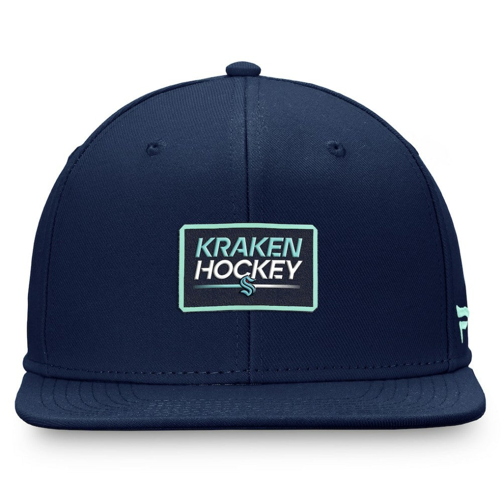 Seattle Kraken Fanatics Authentic Pro Prime Snapback Hat – Deep Sea Blue - NHL 200000558