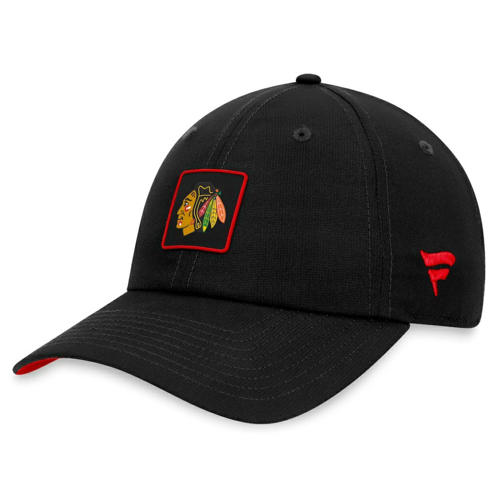 Chicago Blackhawks Fanatics Authentic Pro Rink Adjustable Hat - Black - NHL 200000614