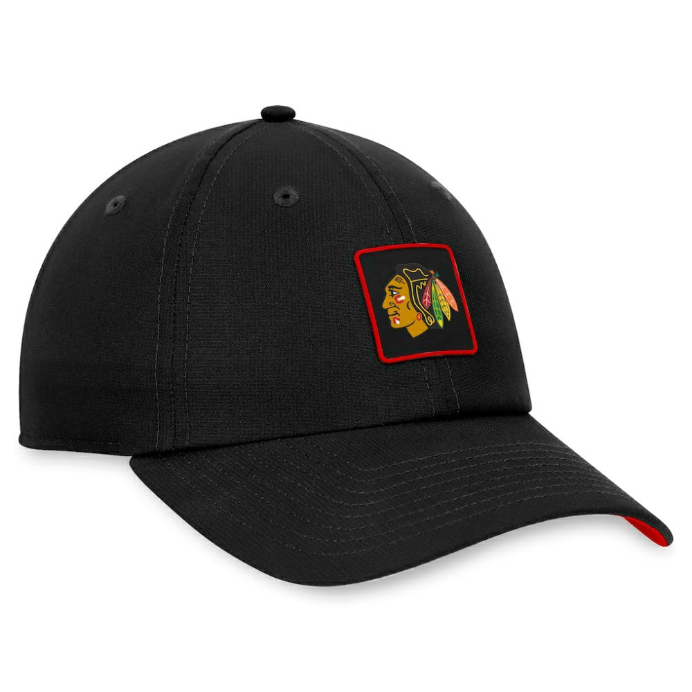 Chicago Blackhawks Fanatics Authentic Pro Rink Adjustable Hat - Black - NHL 200000614