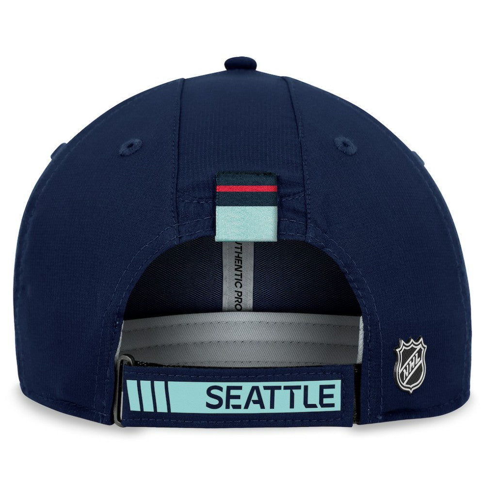 Seattle Kraken Fanatics Authentic Pro Rink Adjustable Hat - Deep Sea Blue - NHL 200000717