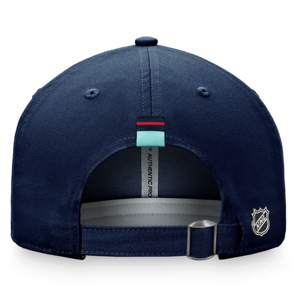 Seattle Kraken Fanatics Women's Authentic Pro Rink Adjustable Hat - Deep Sea Blue - NHL 200000725