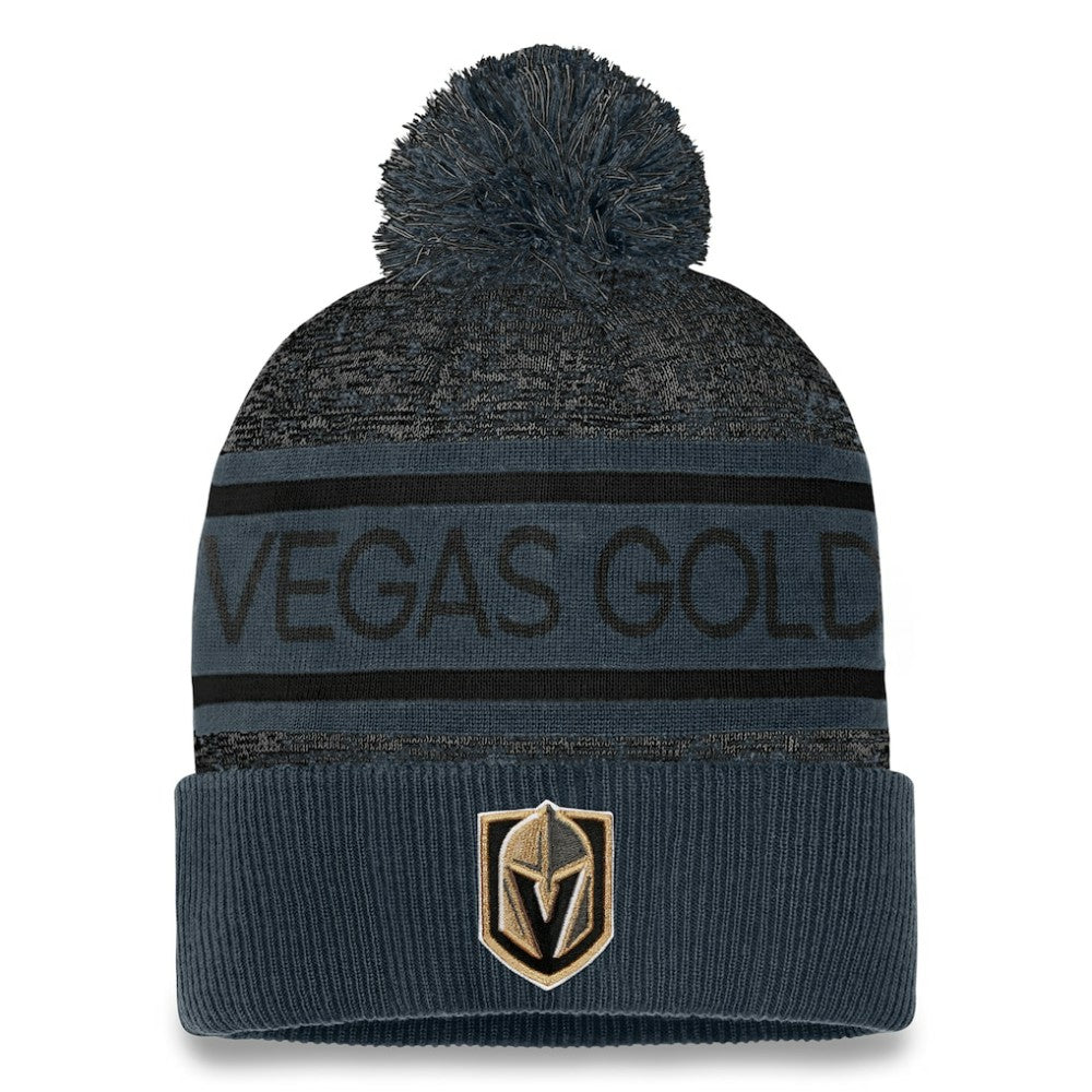 Vegas Golden Knights Fanatics Authentic Pro Cuffed Knit Hat with Pom - Gray - NHL 200000794