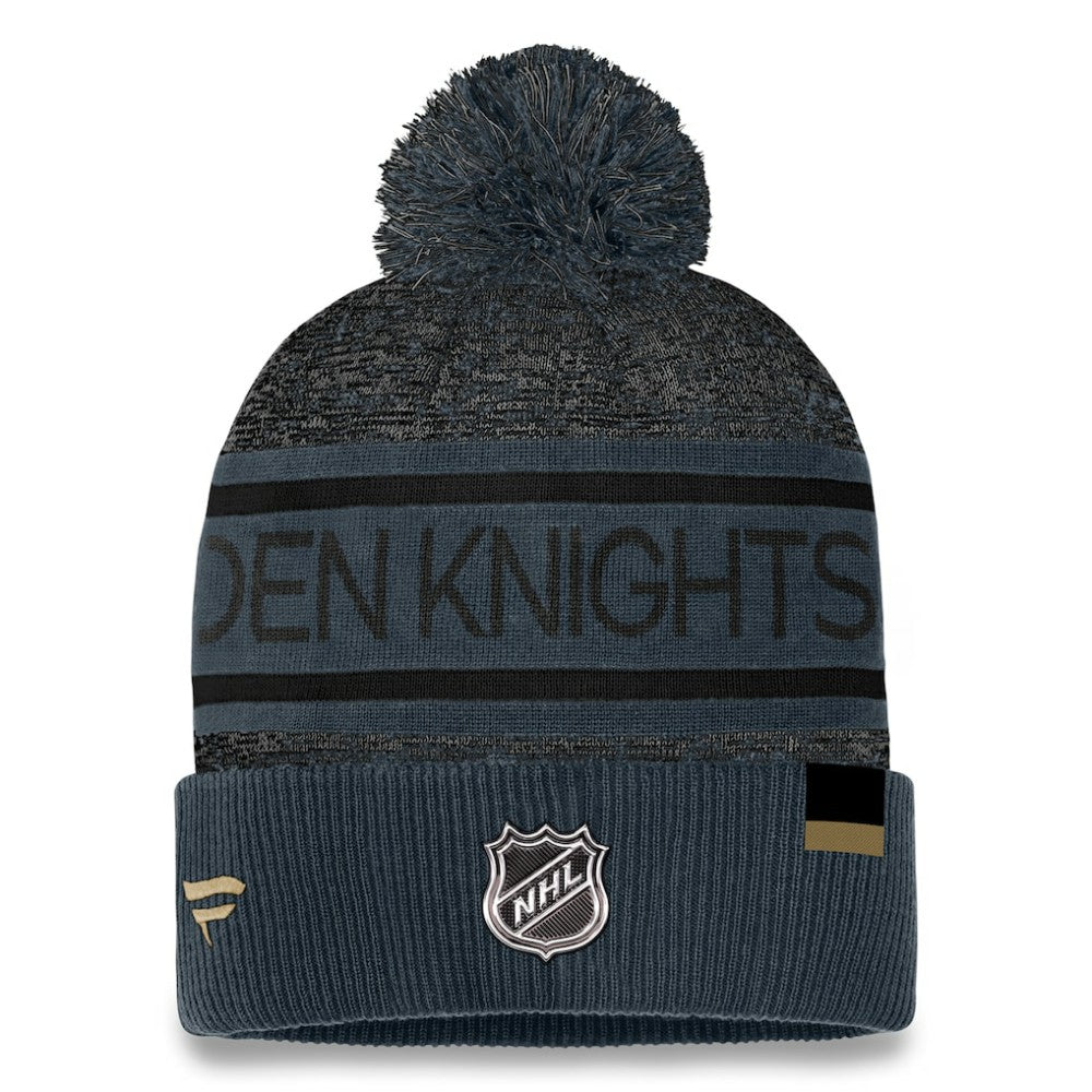 Vegas Golden Knights Fanatics Authentic Pro Cuffed Knit Hat with Pom - Gray - NHL 200000794