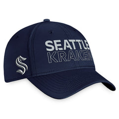 Seattle Kraken Fanatics Authentic Pro Road Flex Hat – Deep Sea Blue - NHL 200000856