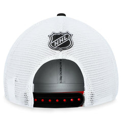 Chicago Blackhawks Fanatics Authentic Pro Rink Trucker Adjustable Hat - Red - NHL 200000896