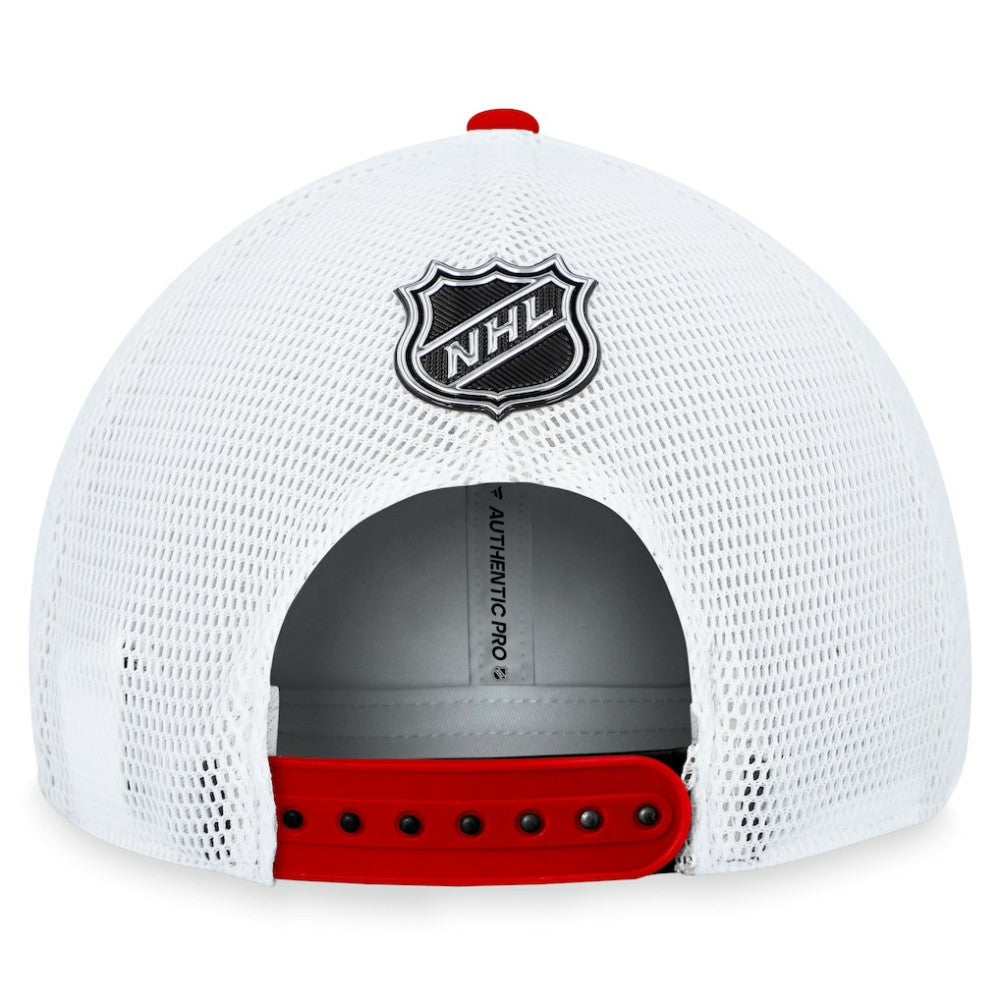 Chicago Blackhawks Fanatics Authentic Pro Rink Trucker Adjustable Hat - Black - NHL 200000900