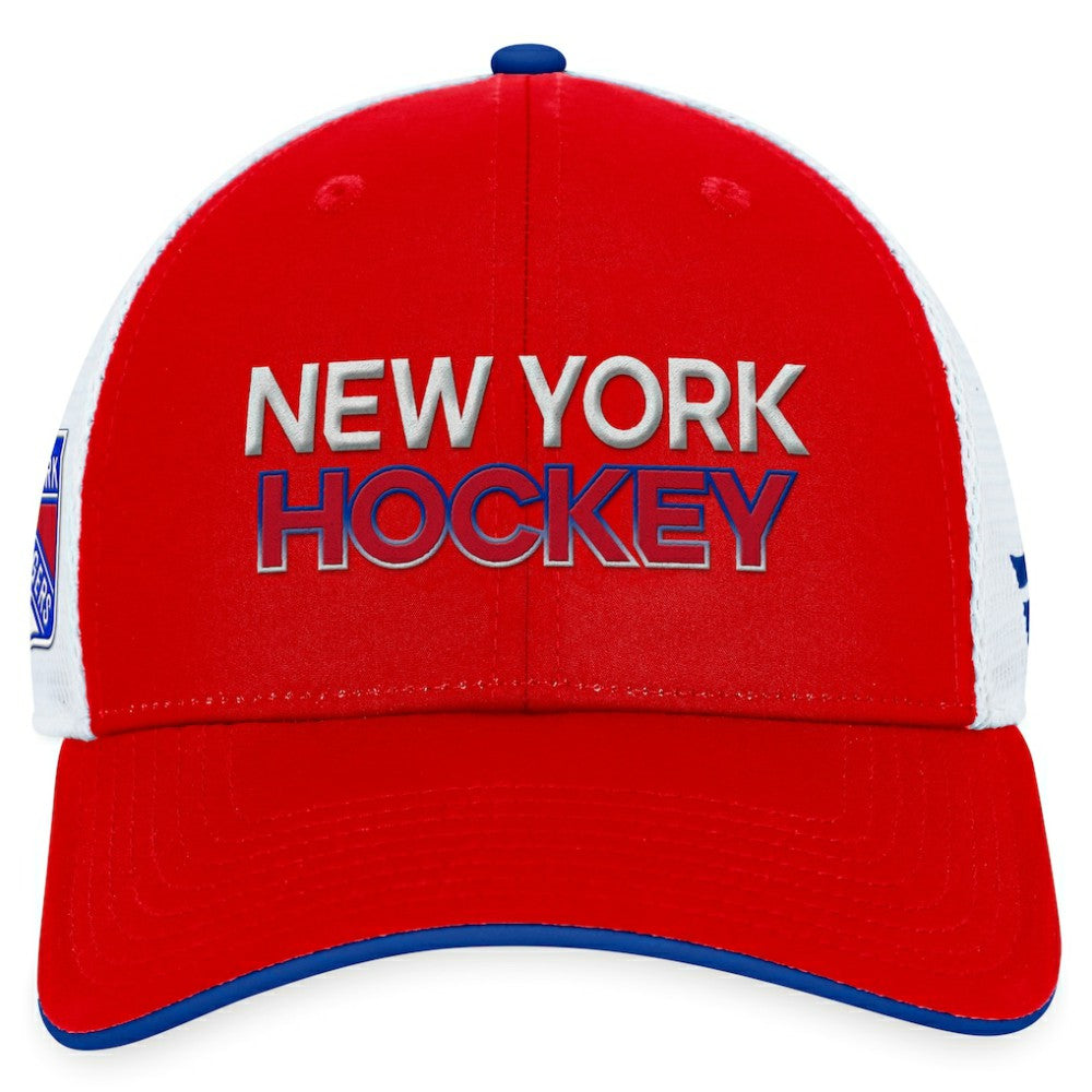 New York Rangers Fanatics Authentic Pro Rink Trucker Adjustable Hat - Red - NHL 200000921