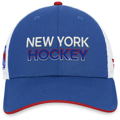 New York Rangers Fanatics Authentic Pro Rink Trucker Adjustable Hat - Blue - NHL 200000926