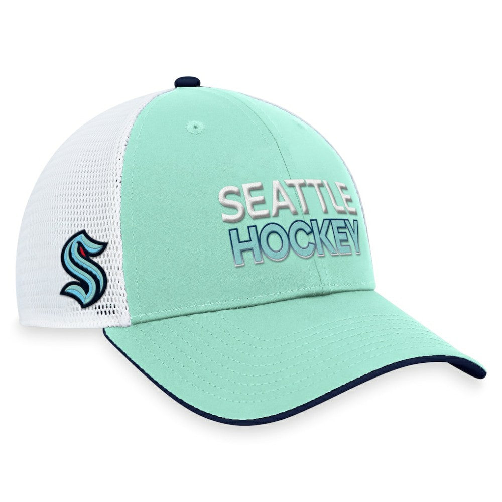 Seattle Kraken Fanatics Authentic Pro Rink Trucker Adjustable Hat - Light Blue - NHL 200000930