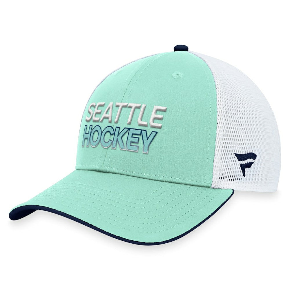 Seattle Kraken Fanatics Authentic Pro Rink Trucker Adjustable Hat - Light Blue - NHL 200000930