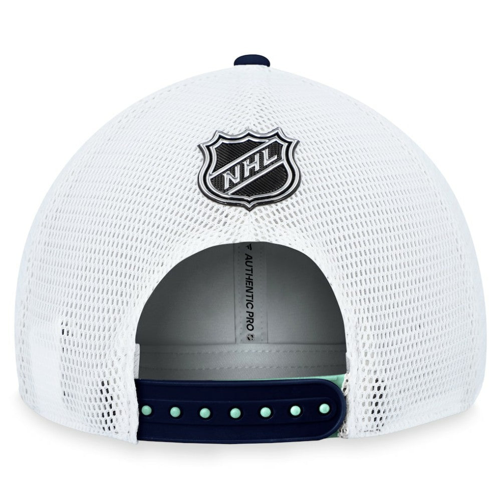 Seattle Kraken Fanatics Authentic Pro Rink Trucker Adjustable Hat - Light Blue - NHL 200000930