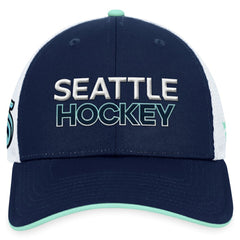 Seattle Kraken Fanatics Authentic Pro Rink Trucker Adjustable Hat - Deep Sea Blue - NHL 200000937
