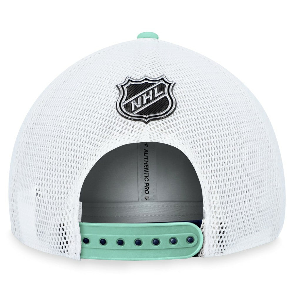 Seattle Kraken Fanatics Authentic Pro Rink Trucker Adjustable Hat - Deep Sea Blue - NHL 200000937