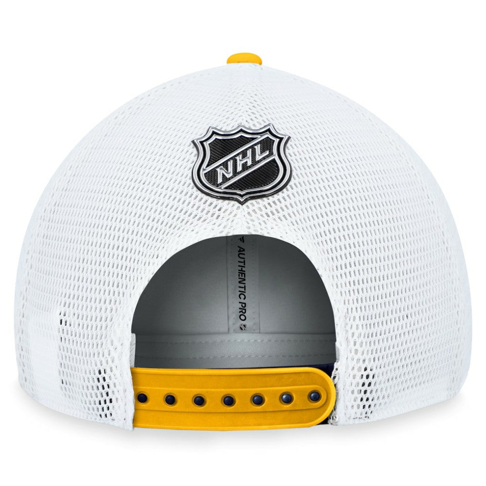 St. Louis Blues Fanatics Authentic Pro Rink Trucker Adjustable Hat - Navy - NHL 200000939