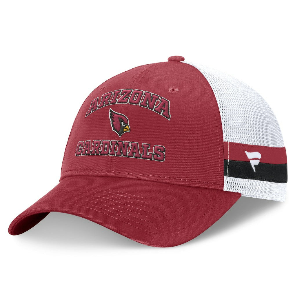 Fanatics Arizona Cardinals Fundamentals Side Stripe Trucker Adjustable Hat Cardinal/White