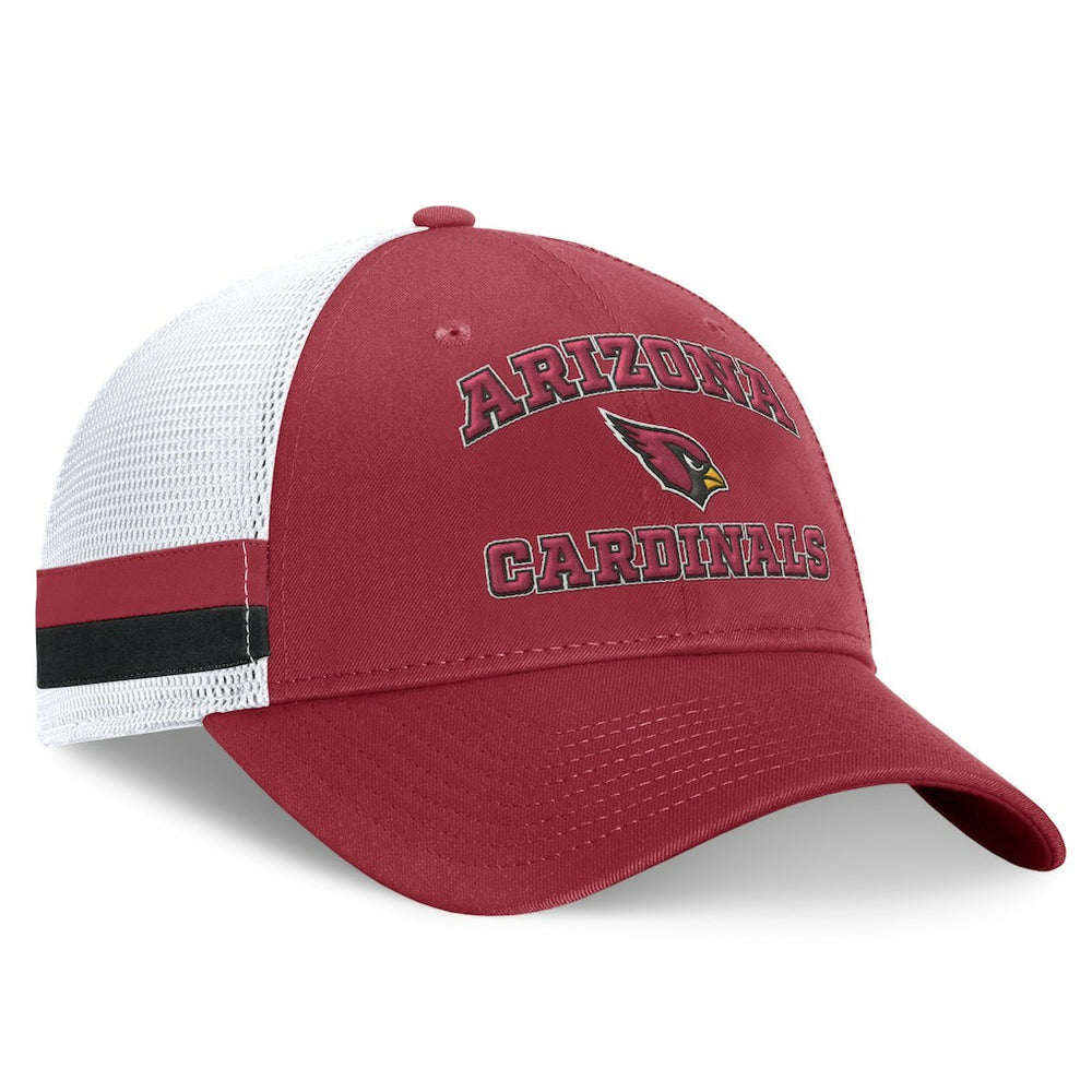 Fanatics Arizona Cardinals Fundamentals Side Stripe Trucker Adjustable Hat Cardinal/White