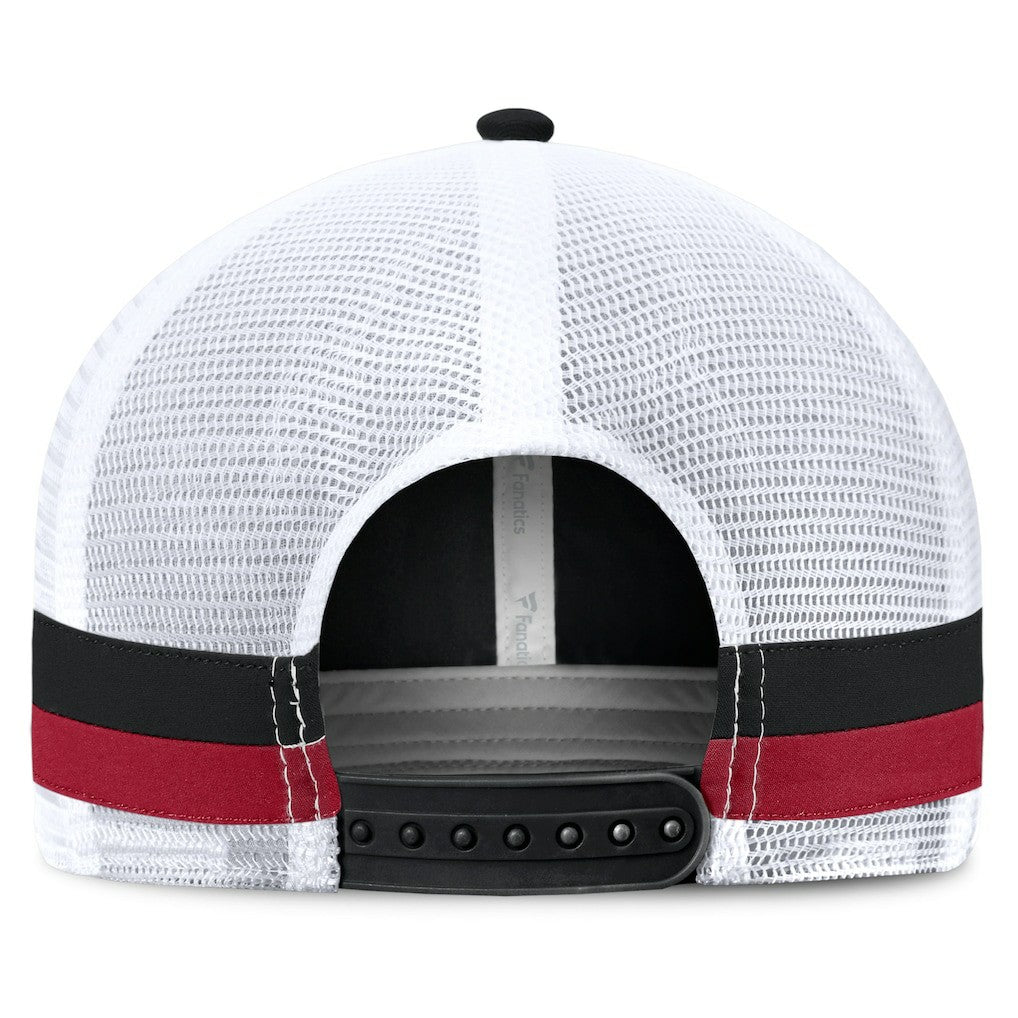 Fanatics Atlanta Falcons Fundamentals Side Stripe Trucker Adjustable Hat Black/White
