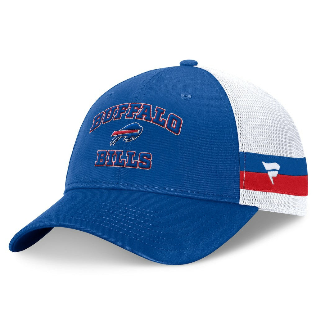 Fanatics Buffalo Bills Fundamentals Side Stripe Trucker Adjustable Hat Royal/White