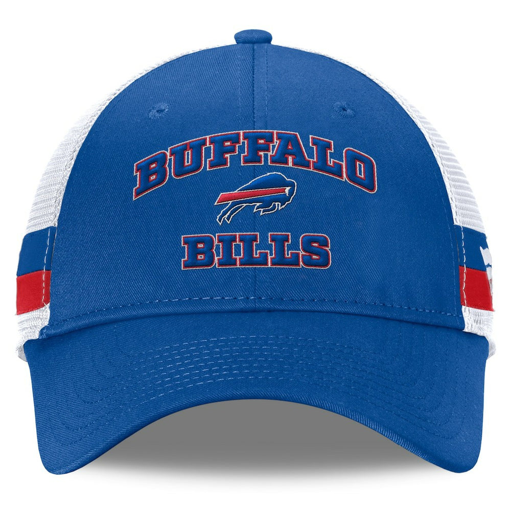Fanatics Buffalo Bills Fundamentals Side Stripe Trucker Adjustable Hat Royal/White