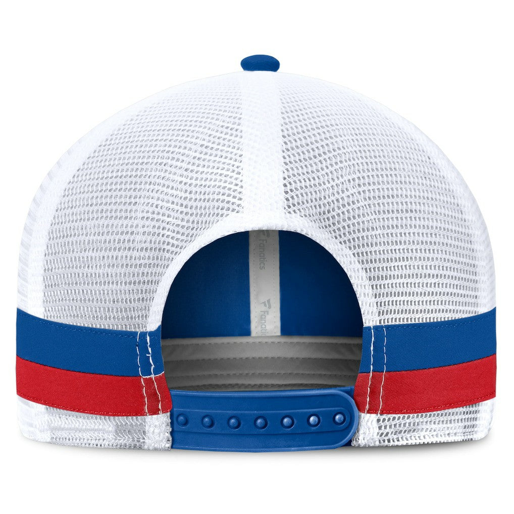 Fanatics Buffalo Bills Fundamentals Side Stripe Trucker Adjustable Hat Royal/White