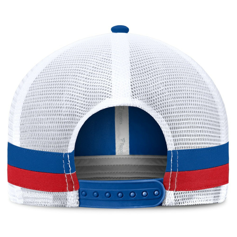 Fanatics Buffalo Bills Fundamentals Side Stripe Trucker Adjustable Hat Royal/White