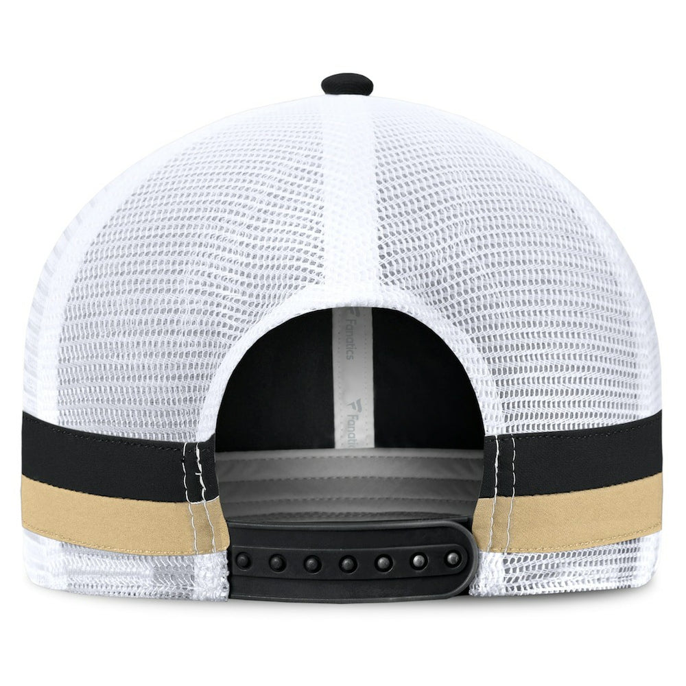 Fanatics New Orleans Saints Fundamentals Side Stripe Trucker Adjustable Hat Black/White