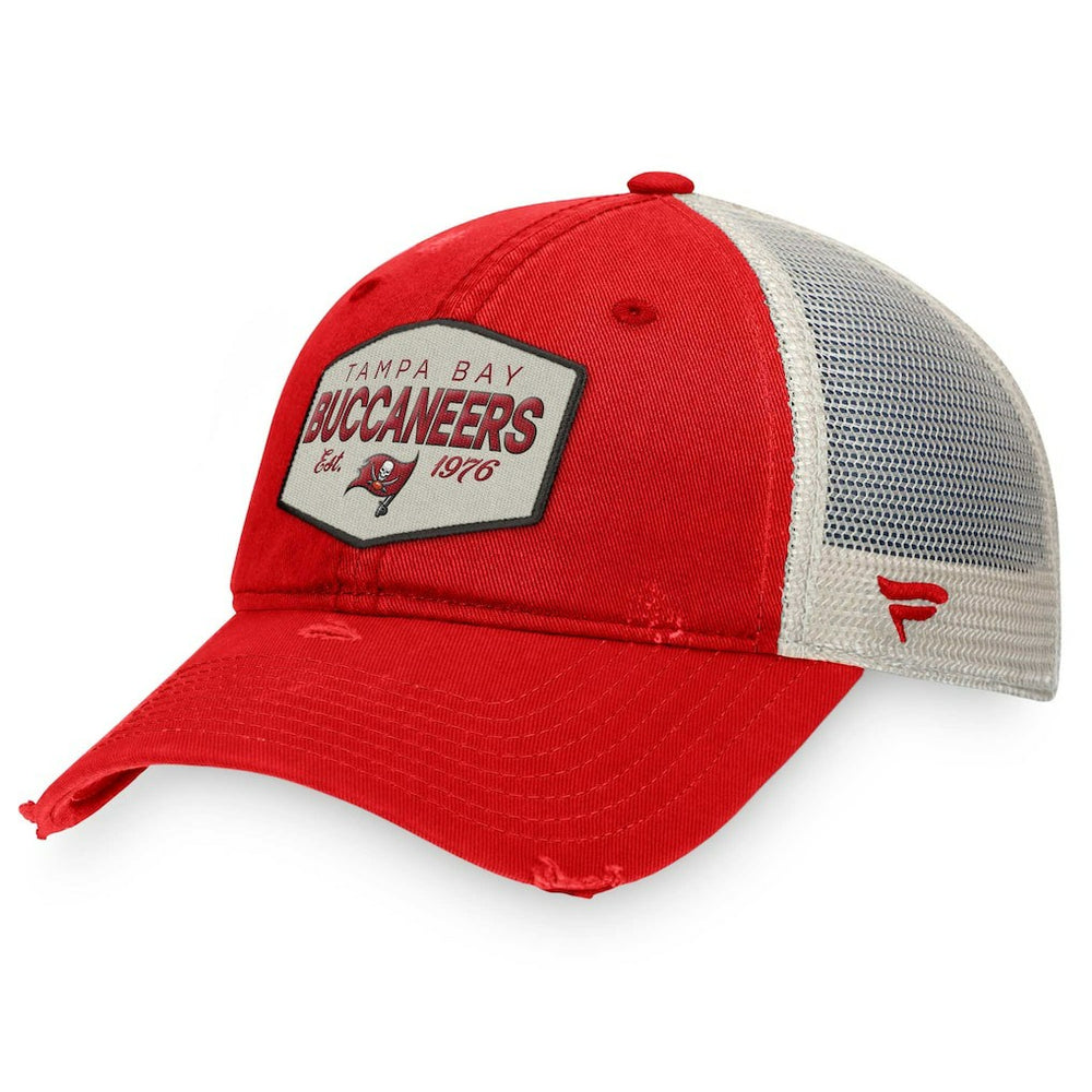 Fanatics Tampa Bay Buccaneers Heritage Patch Trucker Adjustable Hat Red/Natural