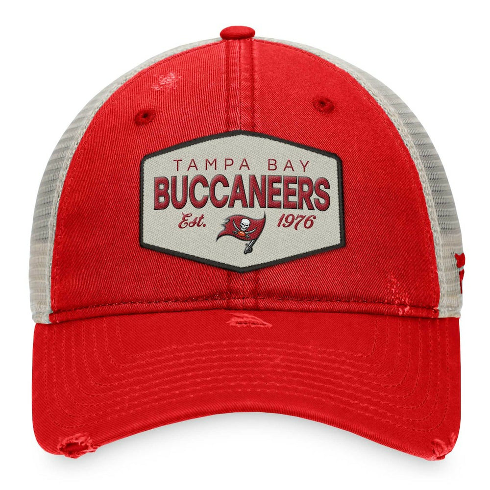 Fanatics Tampa Bay Buccaneers Heritage Patch Trucker Adjustable Hat Red/Natural