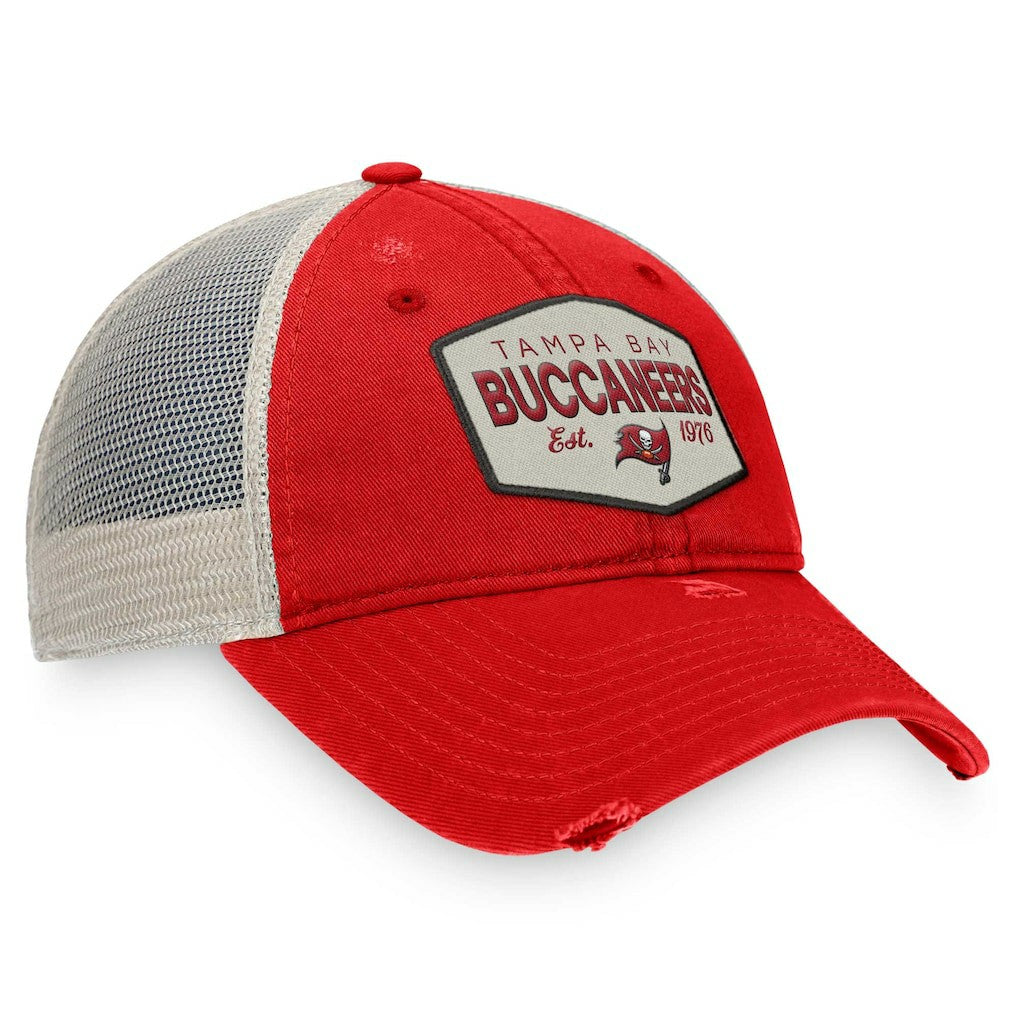 Fanatics Tampa Bay Buccaneers Heritage Patch Trucker Adjustable Hat Red/Natural