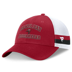 Fanatics Tampa Bay Buccaneers Fundamentals Side Stripe Trucker Adjustable Hat Red/White