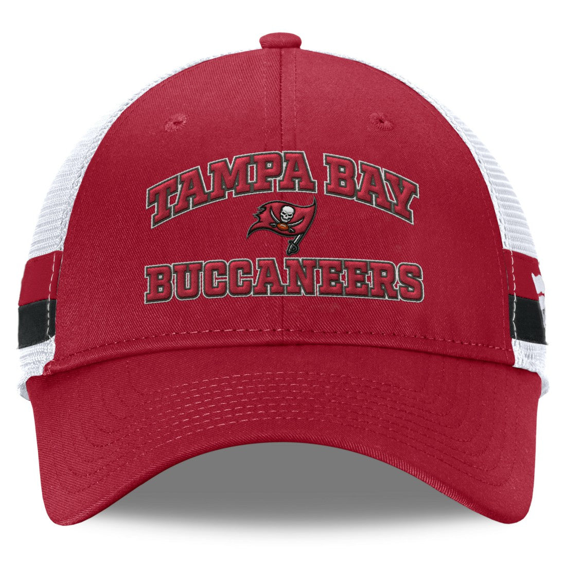 Fanatics Tampa Bay Buccaneers Fundamentals Side Stripe Trucker Adjustable Hat Red/White