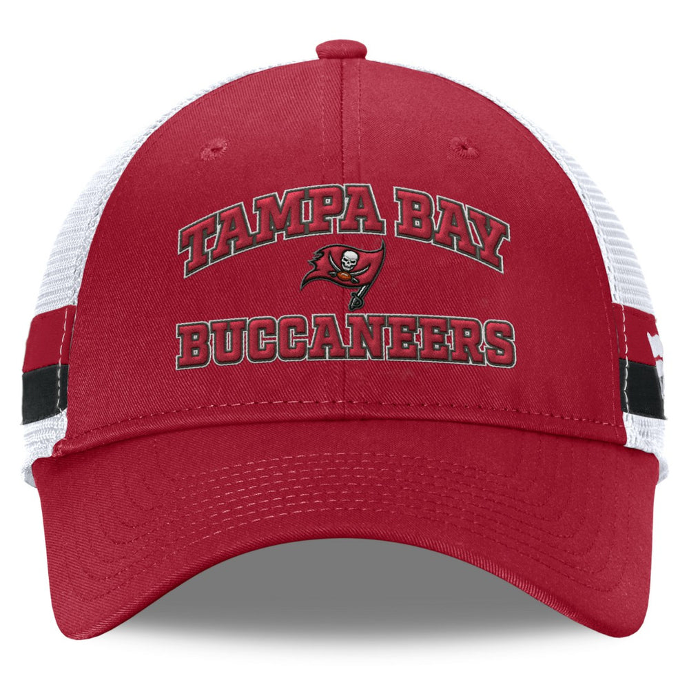 Fanatics Tampa Bay Buccaneers Fundamentals Side Stripe Trucker Adjustable Hat Red/White