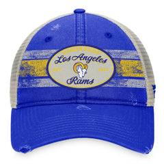 Fanatics Los Angeles Rams Heritage Trucker Adjustable Hat Royal/Natural