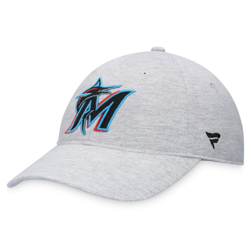 Miami Marlins Fanatics Logo Adjustable Hat - Heather Gray - Fanatics on Sale