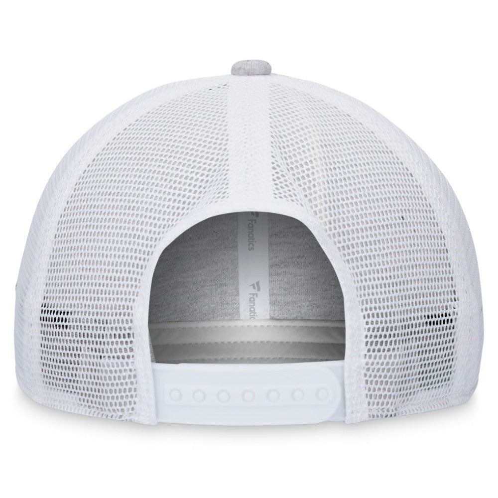 Chicago White Sox Fanatics Logo Trucker Adjustable Hat - Heather Gray/White - Fanatics Discount