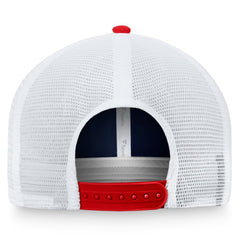 Boston Red Sox Fanatics Two-Tone Patch Trucker Adjustable Hat - Navy/Red - Fanatics Lifestyle