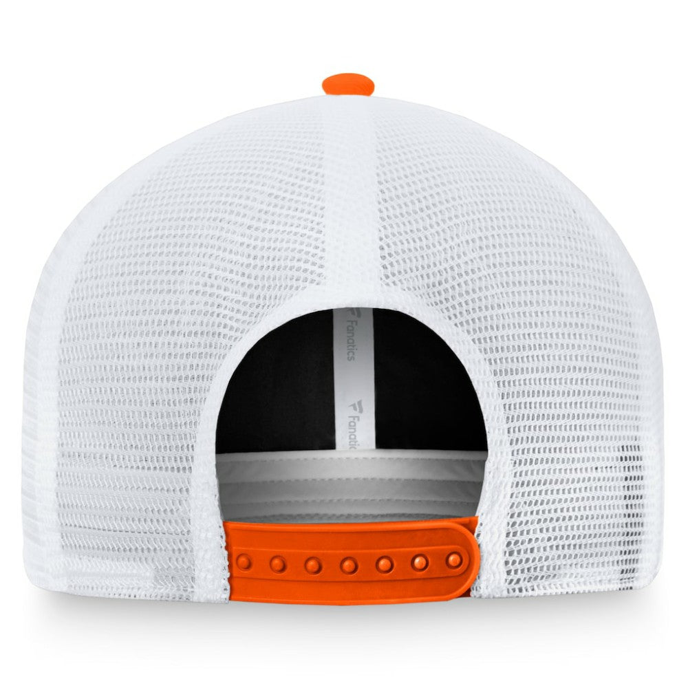San Francisco Giants Fanatics Two-Tone Patch Trucker Adjustable Hat - Black/Orange - Fanatics on Sale
