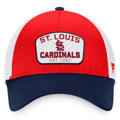 St. Louis Cardinals Fanatics Two-Tone Patch Trucker Adjustable Hat - Red/Navy - Fanatics Sale